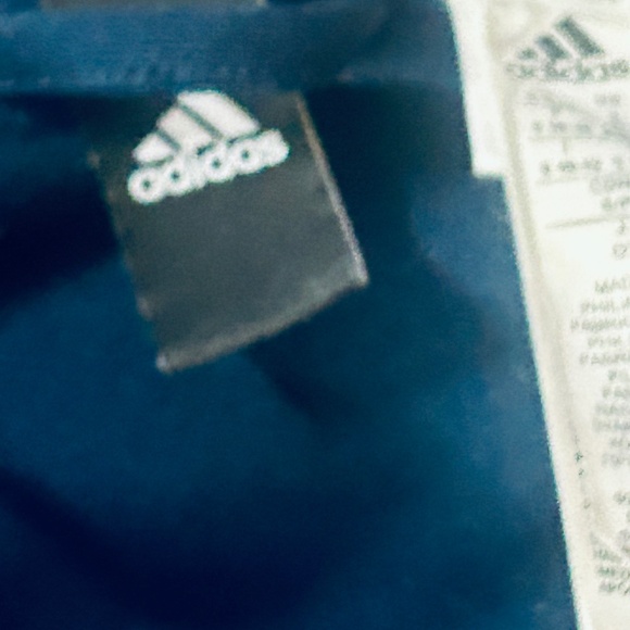 Adidas sports jersey S/P Unisex Navy blue with stripes on sides - Picture 6 of 9